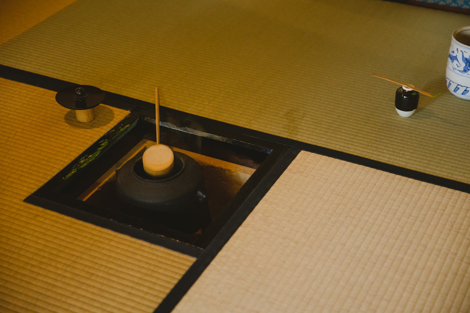 utensil for japanese tea ceremony in room